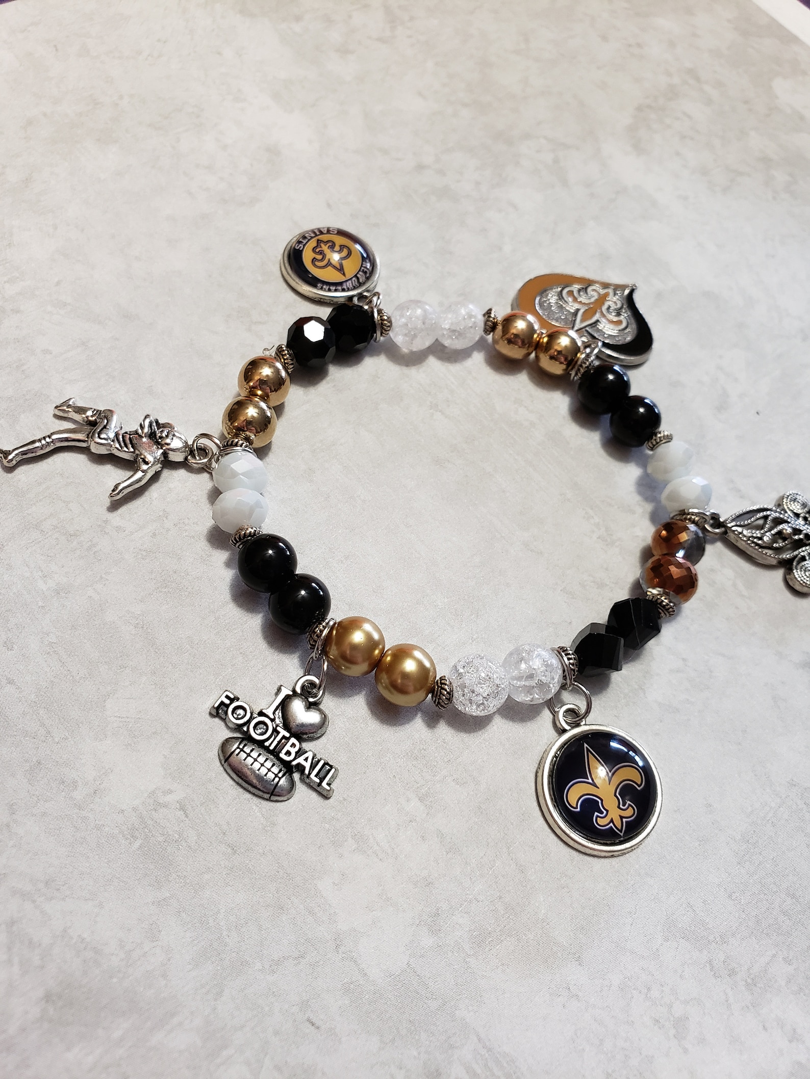 New Orleans Saints Charm Bracelet Etsy