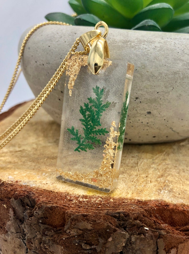 Golden Gilded Nature Pendant on chain