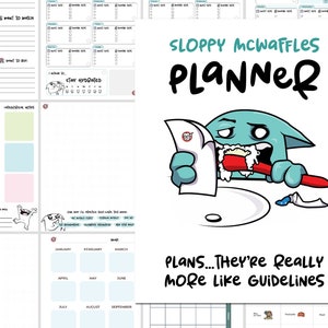 Sloppy McWaffles Digital ADHD Planner, Adhd Daily & Weekly Plan, Adhd Bullet Journal, Digital Planner Sheets, Habit Tracker, RPG Planner image 2