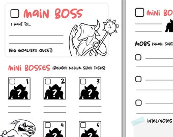 RPG Boss Checklist With Mini Boss Priorities Printable Geek 