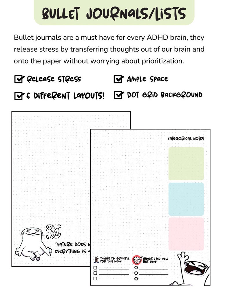 Sloppy McWaffles Digital ADHD Planner, Adhd Daily & Weekly Plan, Adhd Bullet Journal, Digital Planner Sheets, Habit Tracker, RPG Planner image 8