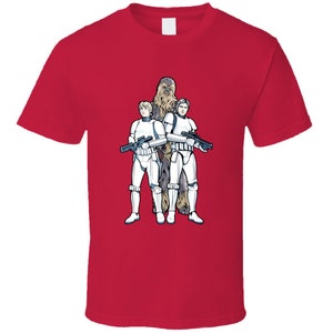 Star Wars Chewbacca, Luke Skywalker And Han Solo In Stormtrooper Disguise  T Shirt