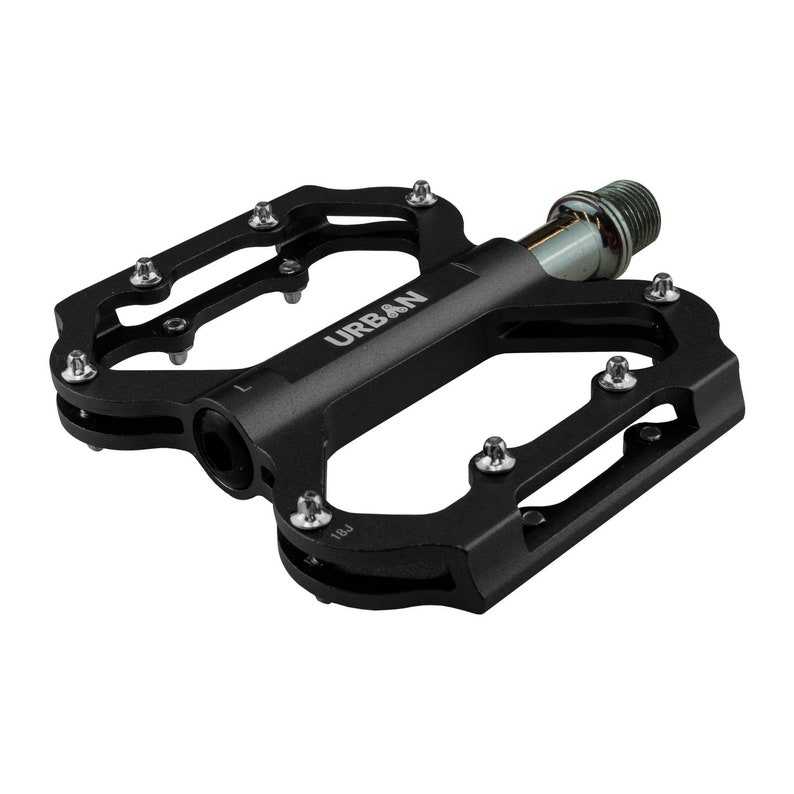 Black Lightweight Flat Platform MTB Pedals