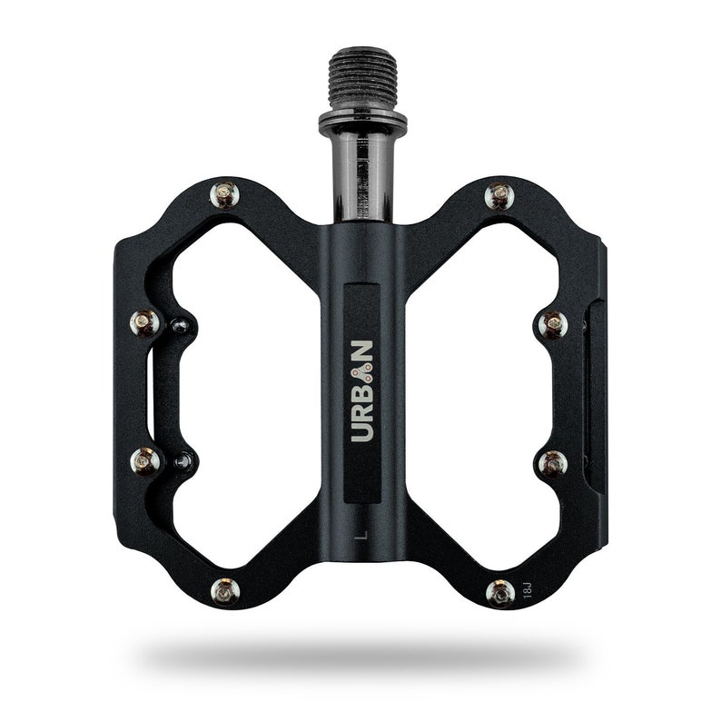 Black Lightweight Flat Platform MTB Pedals