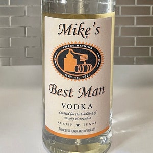 Custom Groomsman Tito&#39;s Vodka Label | Wedding Gift (Sticker or Digital)