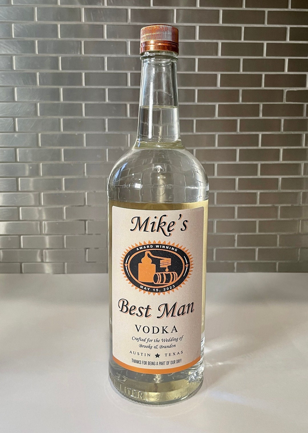 Custom Groomsman Tito's Label | Best Man Gifts, Weddings, Groomsman ...