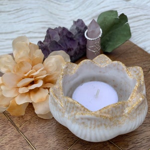 Custom Lotus Flower Candle Holder for Tea Lights and Votives / Crystal Organization / Trinket Dish image 9