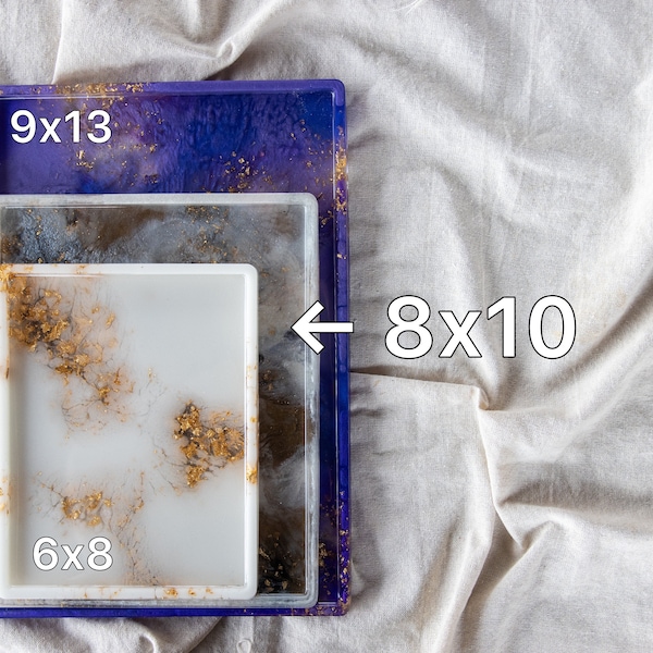Großes 8x10 Custom Resin Tablett: Charcuterie, Kaffeetisch und mehr