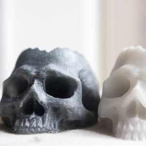 Resin Skull Candle Burner / Incense Burner / Tea Light Candle Holder / Custom Skull / Concrete / Resin / Halloween