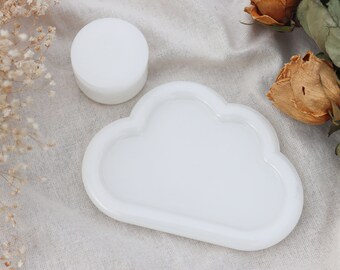 Custom Cloud Resin Tray Set / Jewelry Tray, Resin Art, Home Decor, Dreamy, Soft Edges, Adorable Gift