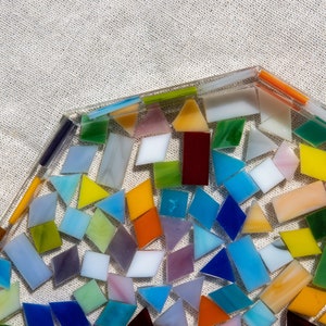 Mosaic Octagon Resin Tray, Geomtric Tray, Mosaic Tiles image 6