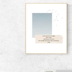 Impresión de la letra de "Words" de Gregory Alan Isakov: Arte mural con cita de canción (descarga digital)
