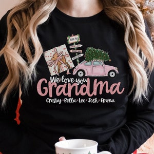 Personalized Grandma Sweatshirt Christmas, Nana Christmas Shirt, Gift for Mom, Christmas Party, Cute Christmas Gift For Nana, Grandma Claus