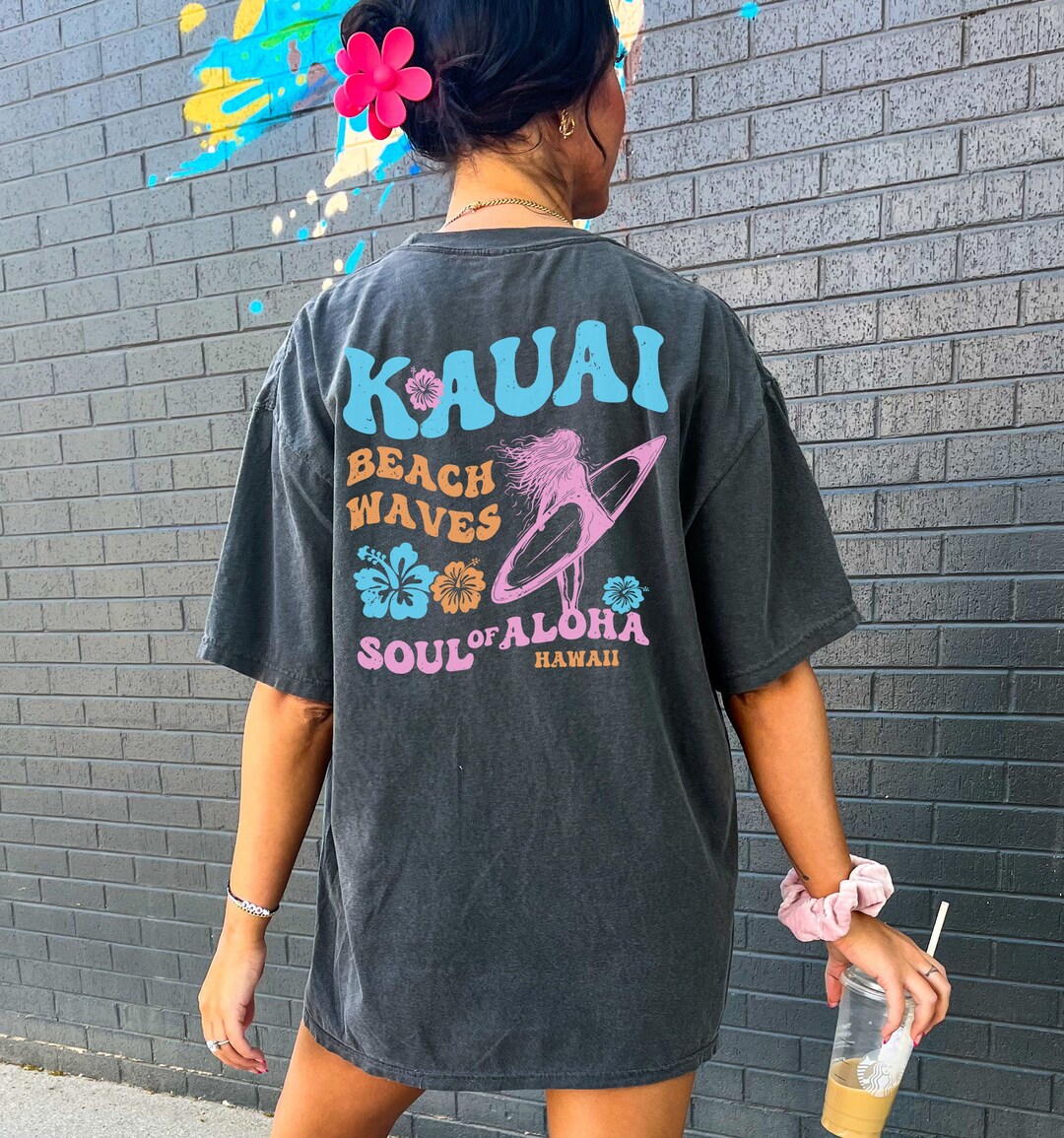 Ocean Beach Tee, Aesthetic Clothing, Kauai Comfort Colors Tee, Coconut Girl Aesthetic, Words on