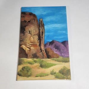 Landscape Cliff 11 x 18 Oil Painting