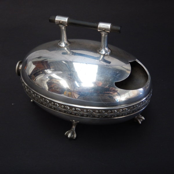 1903 Elkington Silver / Christopher Dresser Silver Plate Spoon Warmer - Edwardian English Silver Plate - AQXW