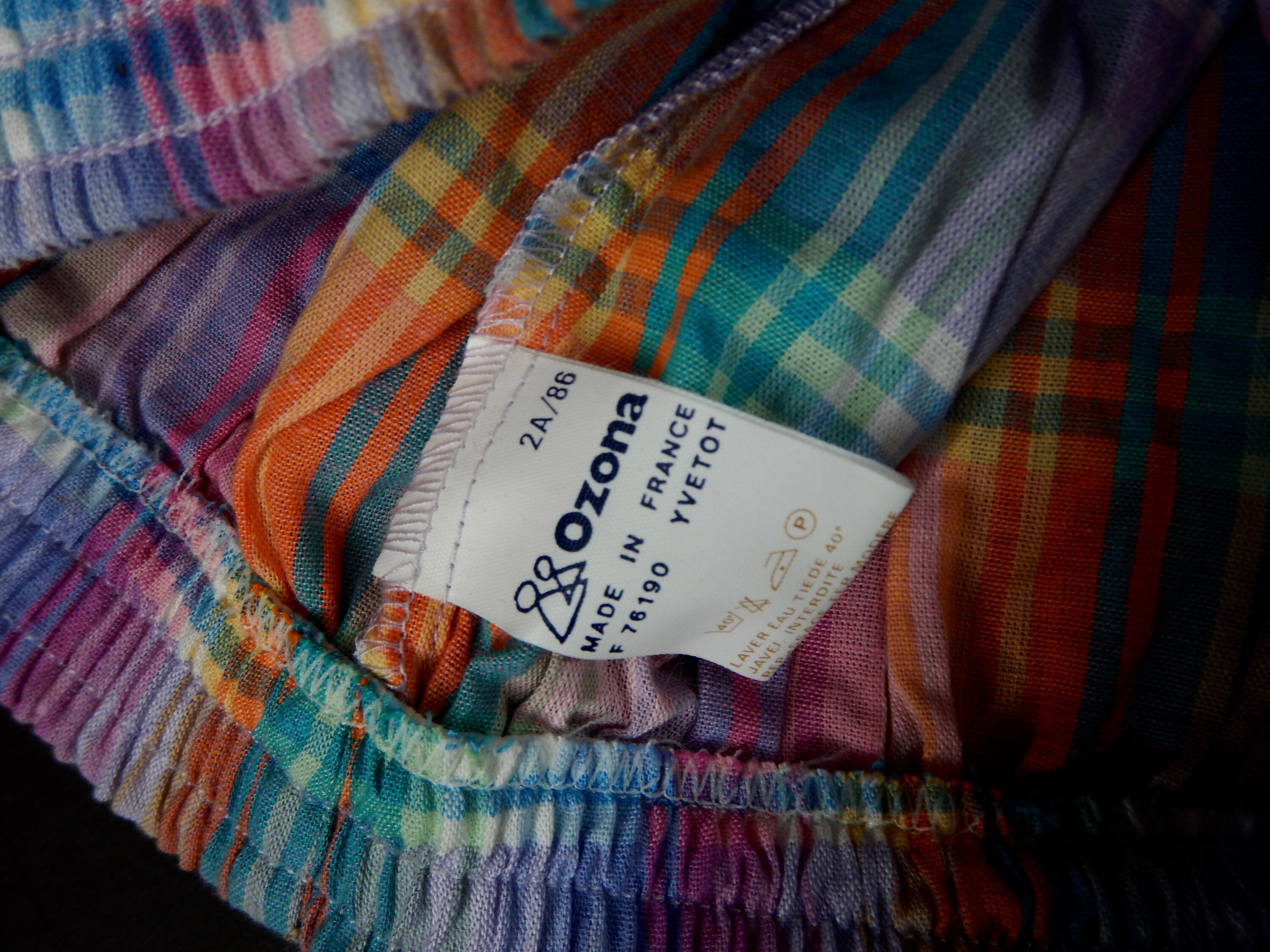Toddler - Plaid or Checked Trousers : French Vintage 60's