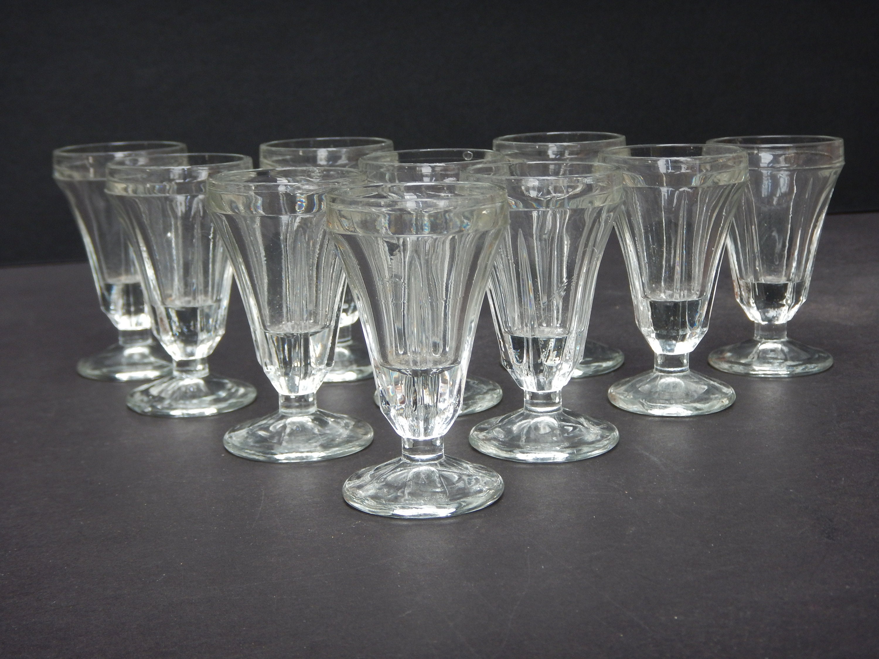 10 Antique French Wine Toasting Glasses ANTIQUE French Etsy