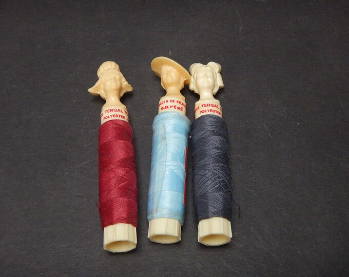 Vintage Threads - French SARTEL - Three Little Ladies Heads All ...