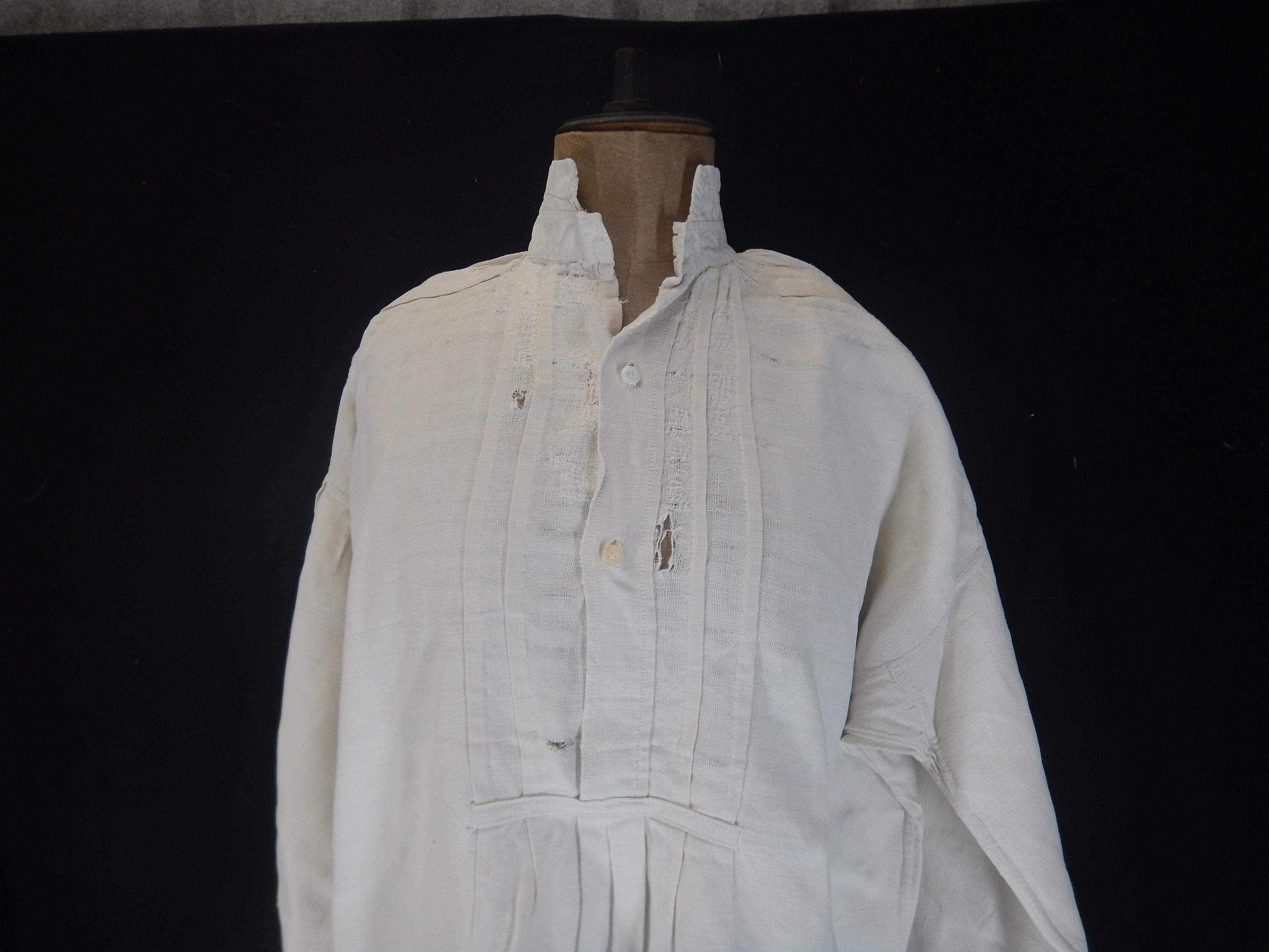 Antique Linen Shirt - Etsy