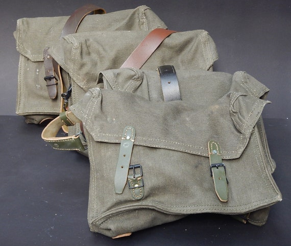 French Military WW2 Vintage Army Bag Shoulder / Me
