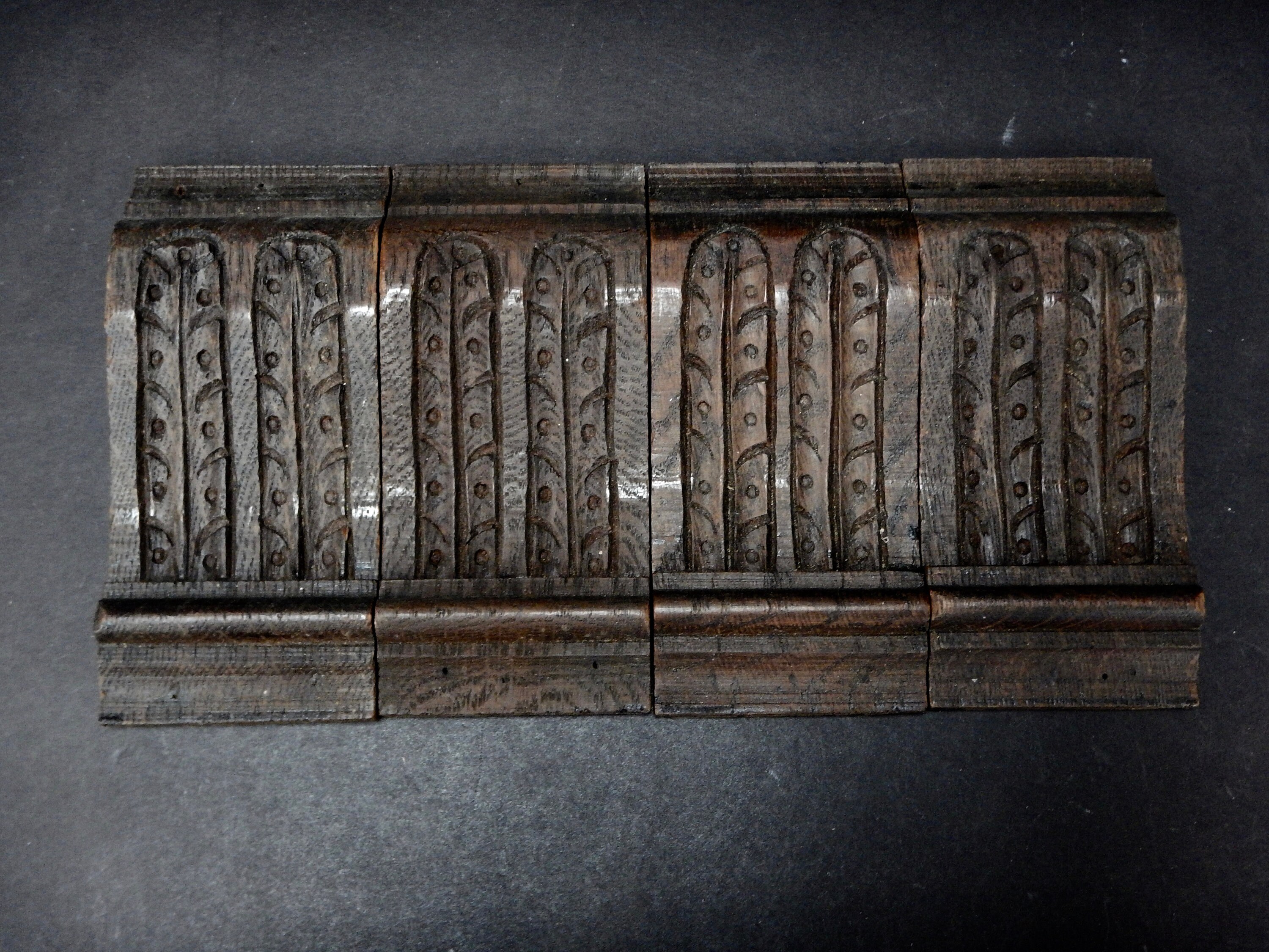 Vier antike französische geschnitzte Eiche dekorative Korbel | Etsy