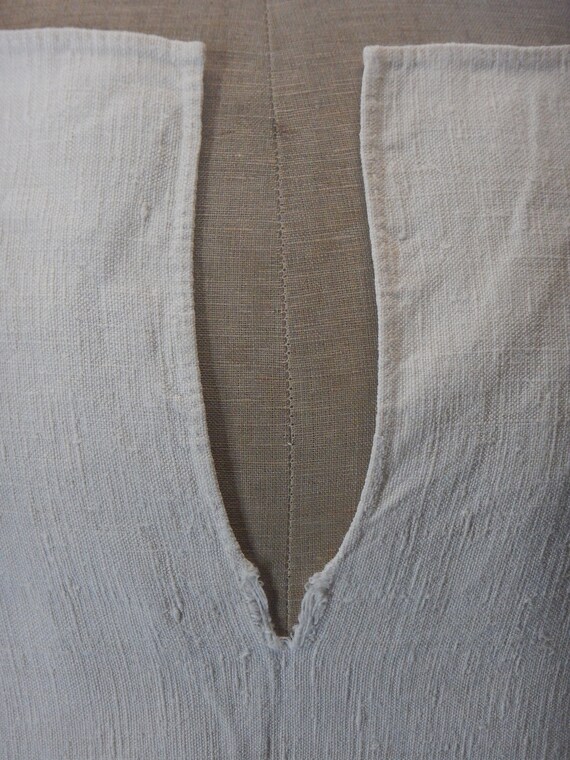 French Antique Hand Stitched Night Shirt - Antiqu… - image 6