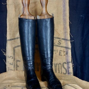 Antique / Vintage English Riding Boots & Trees - Antique Boot Stretchers - English Hunting Boot and Lasts - Boots by Nikolaus Tuczek - FF114
