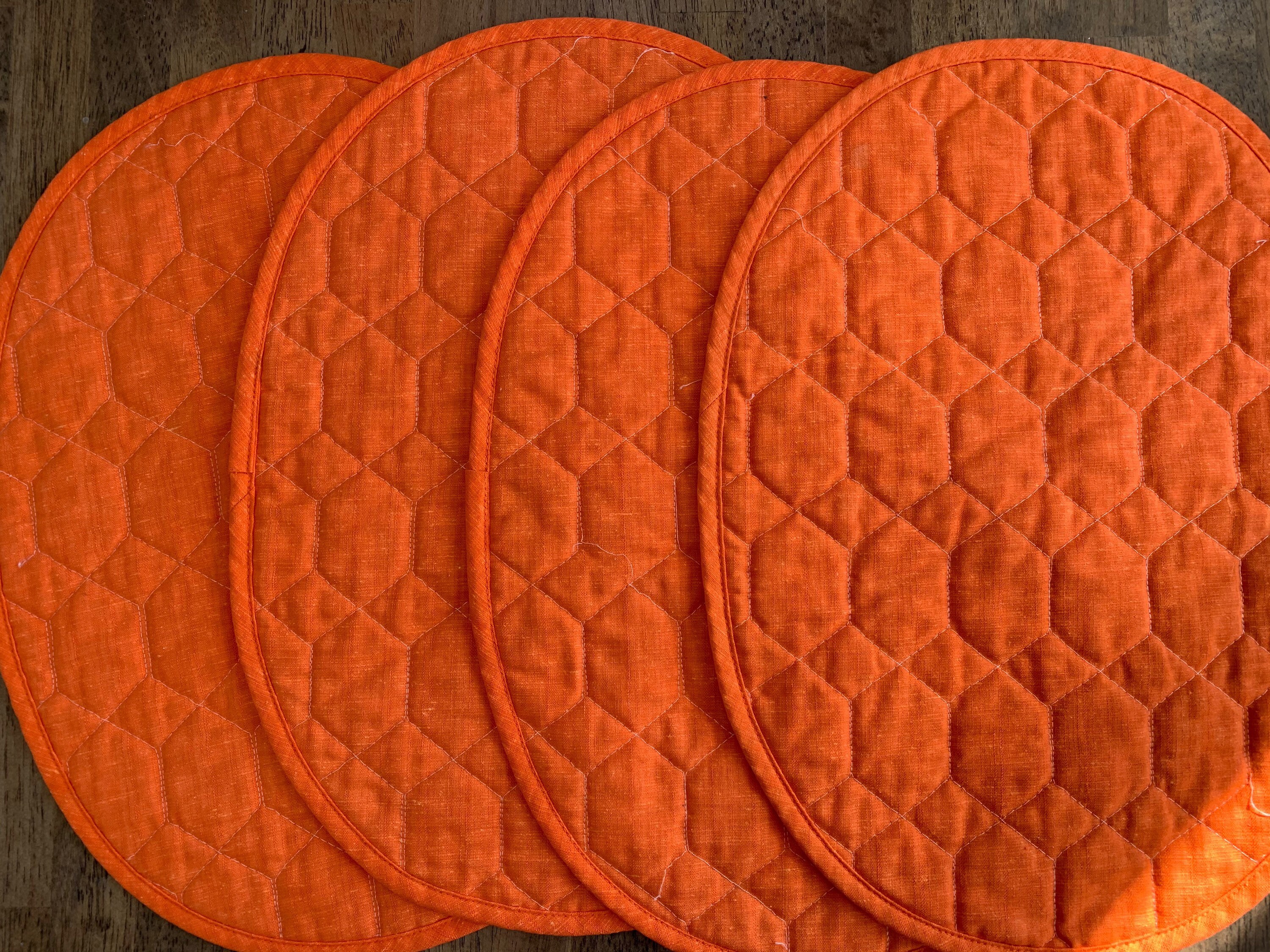 Vintage Placemats Quilted Placemats Sold by Color in sets Etsy