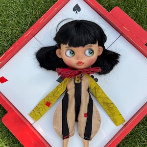 Vintage-style clown outfit for Blythe and similar dolls