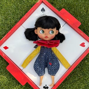Vintage-style clown outfit for Blythe and similar dolls