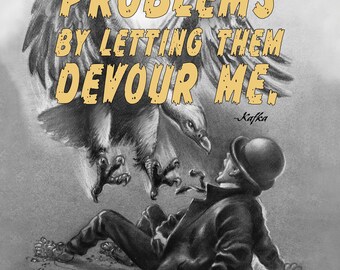Franz Kafka Quote Surreal inspired Art - Stranger