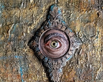 I will keep my eye on you - abstract art 30 x 30cms