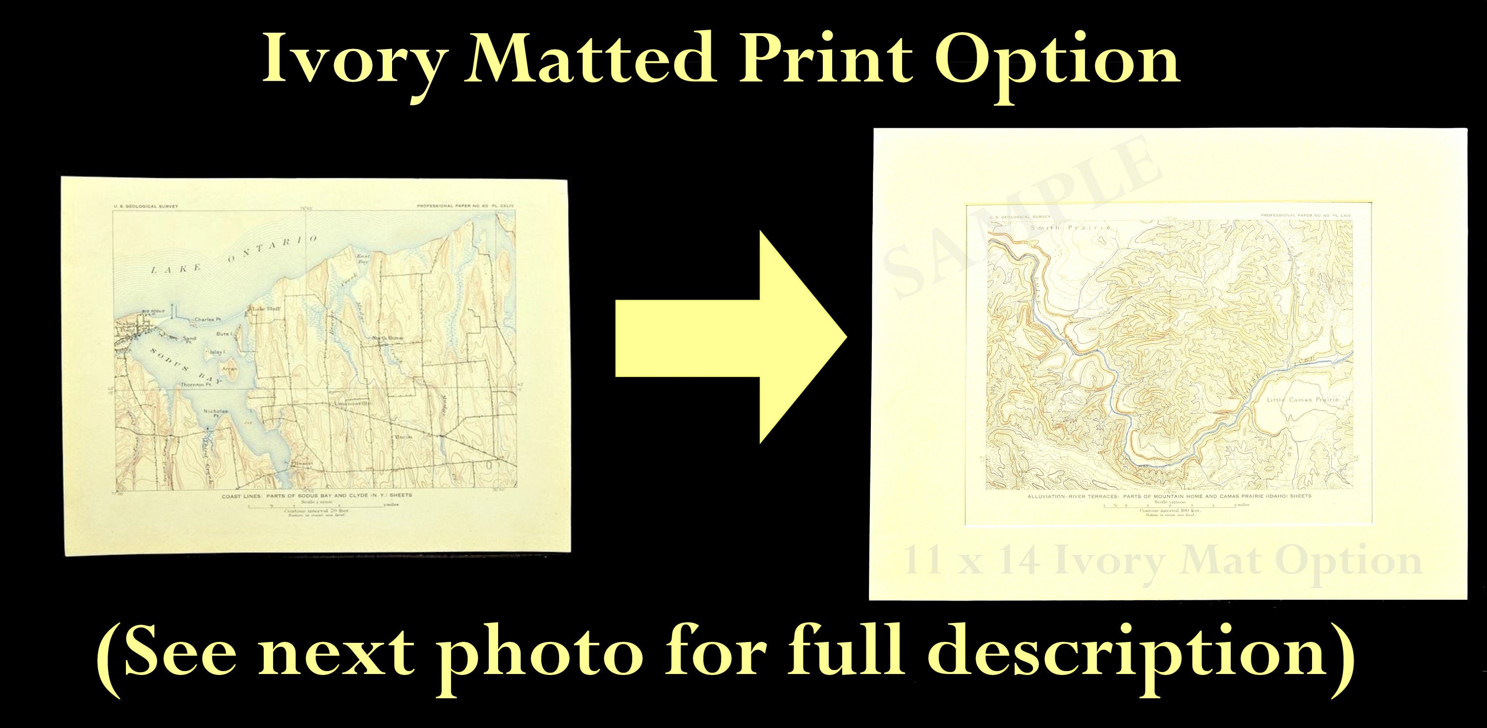 Sodus Point Map of Sodus Bay New York Topographic Print Etsy