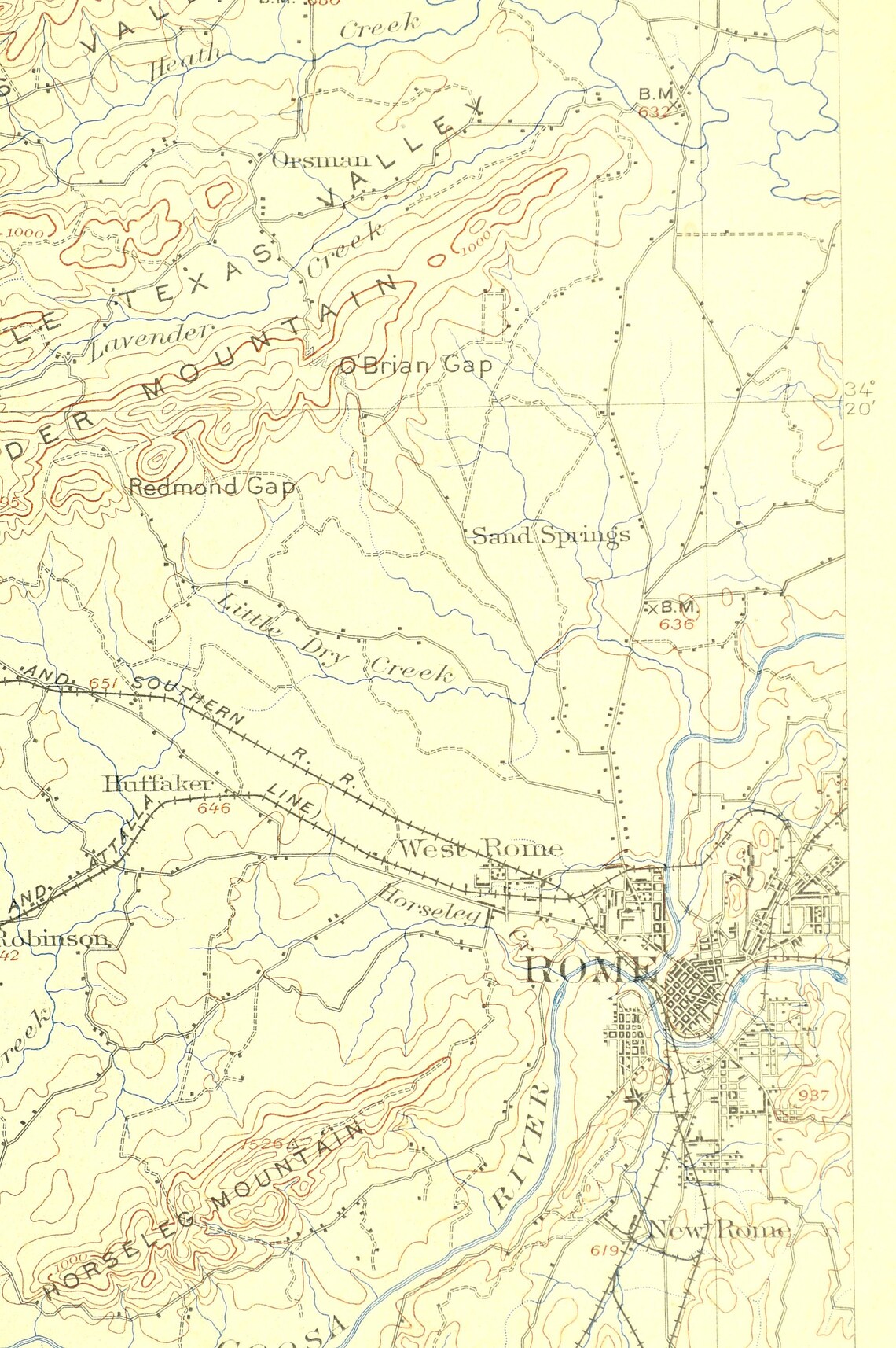 Rome Map of Rome Topographic Print Antique Robinson Etsy