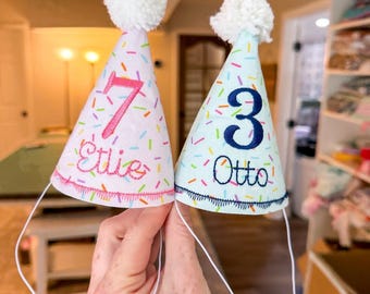 Personalized Dog Birthday Hat, Custom Embroidered Dog Party Hat with Name & Age, Puppy Birthday Hat, Pet Birthday Party Accessory