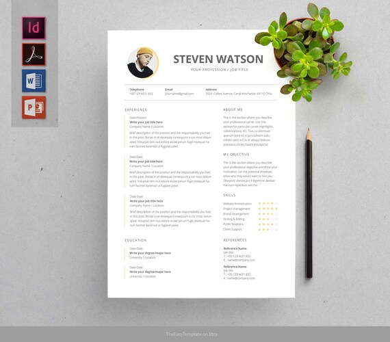 modern resume cover letter template professional and creative resume word resume powerpoint resume indesign resume cover letter template indesign