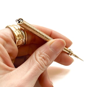 Sampson Mordan Pencil Gold - Etsy UK