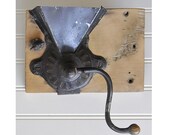 Antique Metal Wall Mounted Coffee Grinder, Rare Mid 1800 39 s Coffee Mill, Coffee Shop Decor, Rustic Kitchen Decor, Coffee Lovers Decor