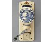 Wall Coffee Grinder, Blue Delft Windmill, Dutch Blue White Wall Coffee Grinder, Vintage Wall Coffee Grinder, Kitchen Decor, Country Kitchen