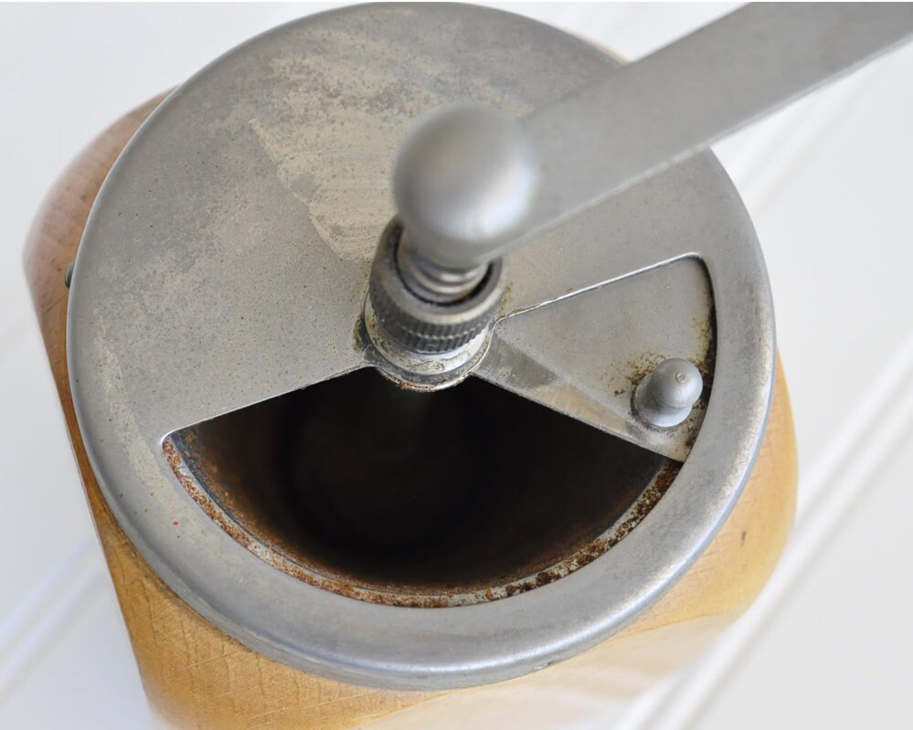 Vintage Coffee Grinder, Old Wood Coffee Grinder, Coffee Shop Decor