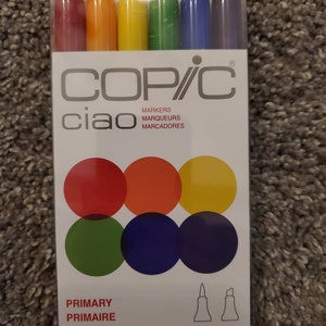 Conjunto de marcadores de tinta primaria recargable copic Ciao de doble punta