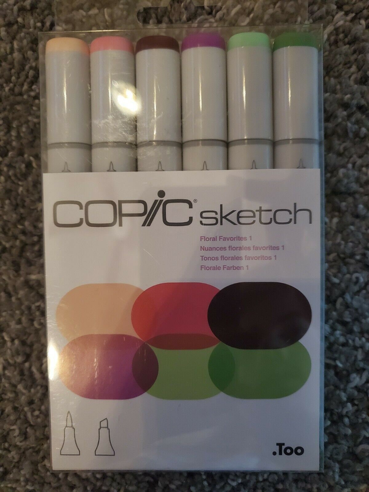 Copic Ciao Alcohol Brush Markers Set of 6 BRIGHTS, Brand New Unopened. 