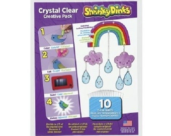 Shrinky Dinks Creative Pack 10 Sheets Crystal Clear Kids Art and Craft  Activity 782675958359