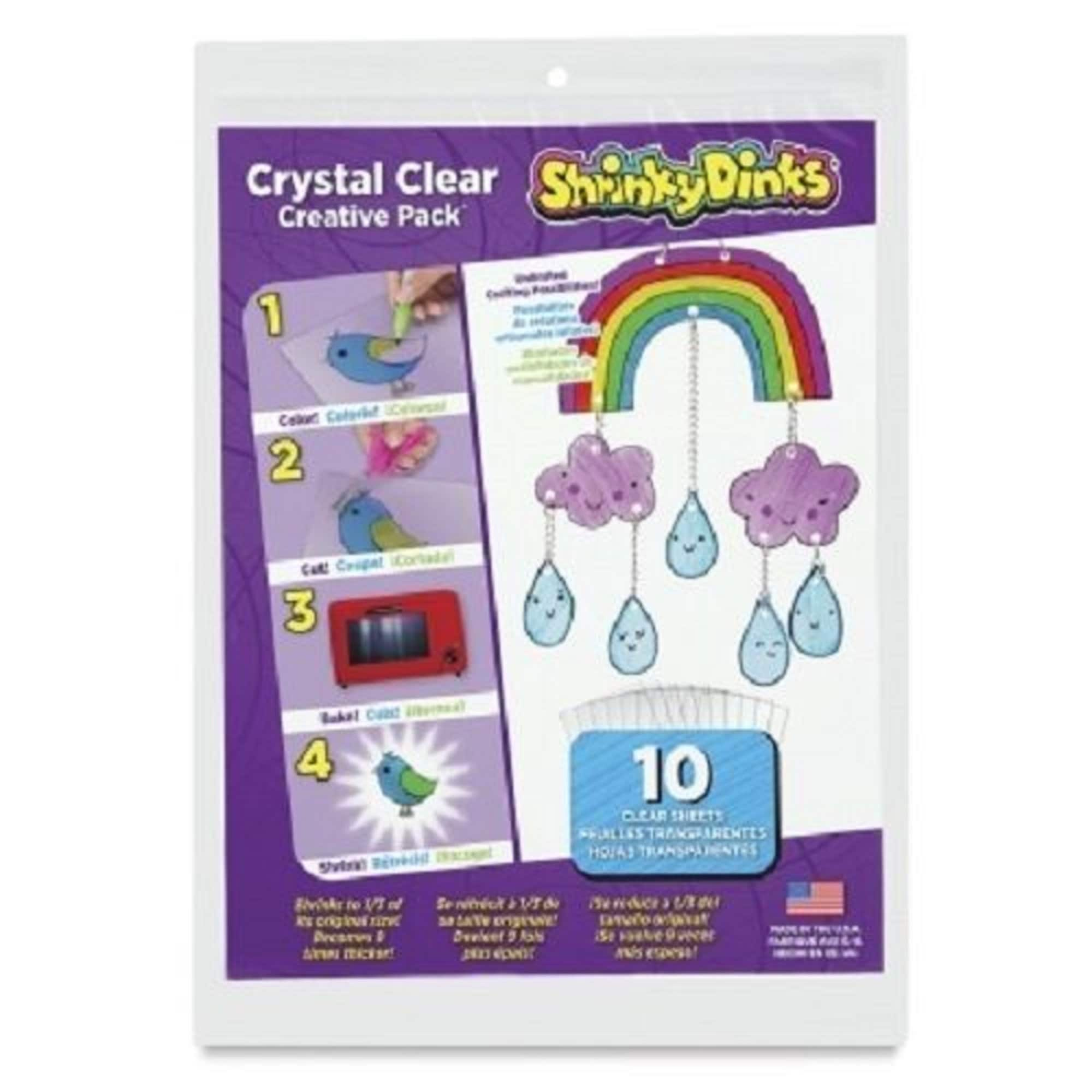 Shrinky Dinks Crystal Clear 10 Sheet Creative Pack 