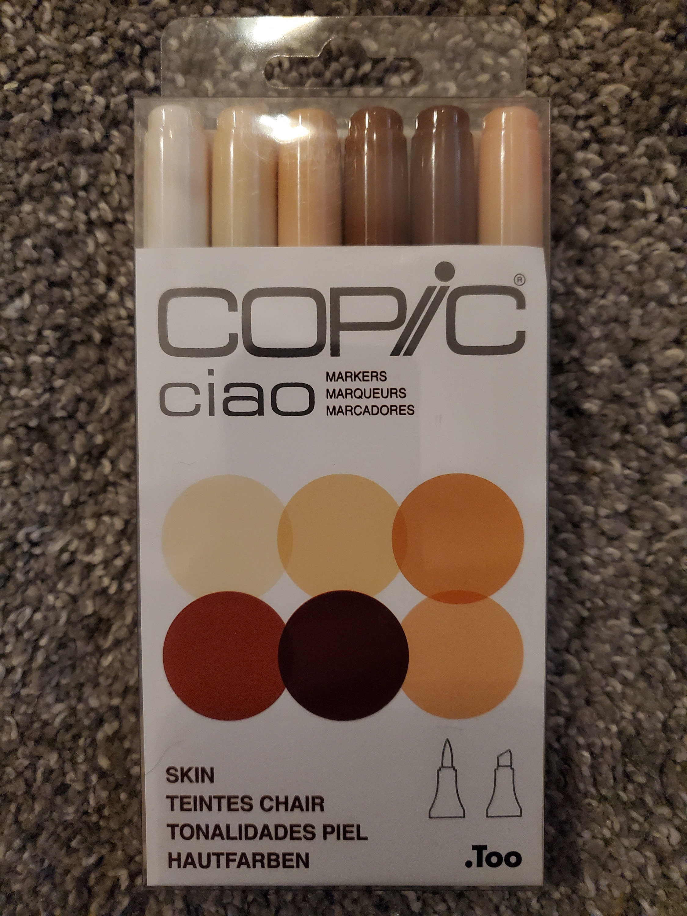 Copic Ciao Set of PRIMARY Alcohol Brush Markers Set of 6, Brand