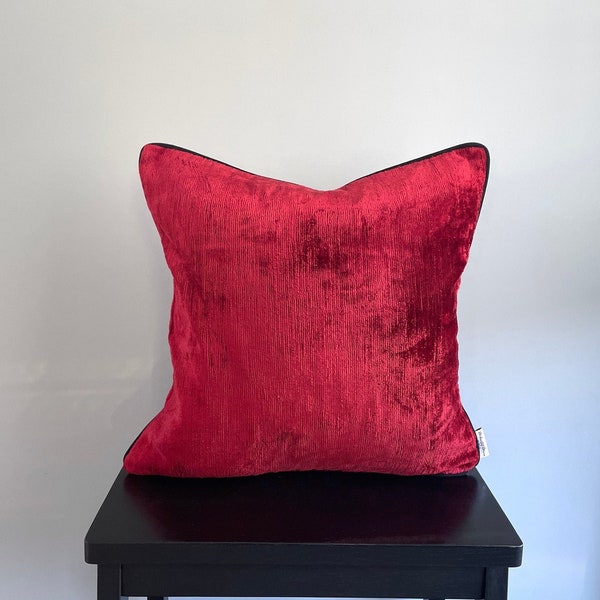 Red Velvet Cushion Etsy
