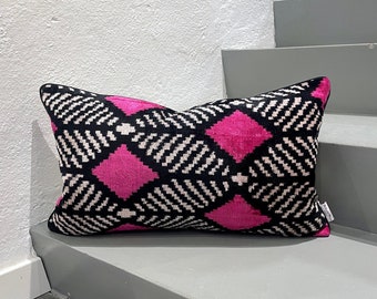 Velvet Ikat Cushion Chique | Velvet Ikat Pillow Chique