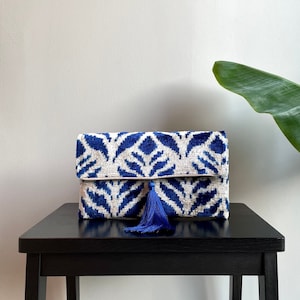 Ikat Clutch Bag Carrara