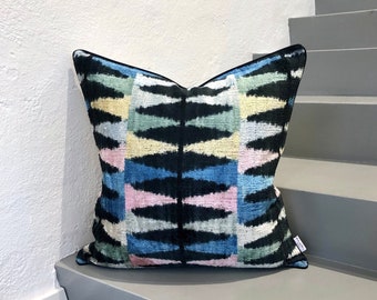 Velvet Ikat Cushion Ice Cream | Velvet Ikat Pillow Ice Cream